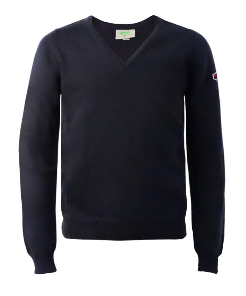 Baumwoll-Pullover,V-Ausschnitt, Jungen